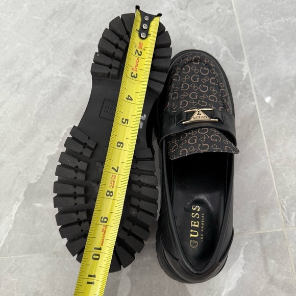 Women’s Guess Chunky Platform G Patterned Loafers Shoe Gold Buckle Size 8.5 - Picture 15 of 16